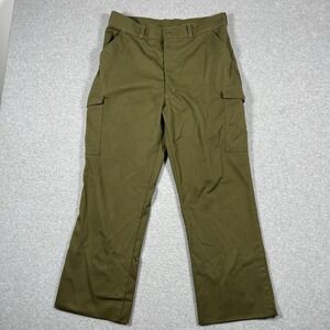 Vintage Boys Scouts of America Pants Mens 34x28 Green Cargo Talon Zip 70s 80s